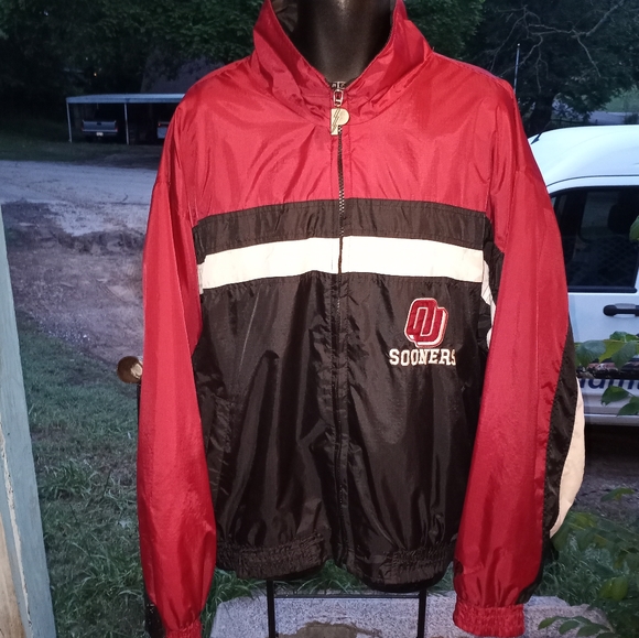 Vintage Pro Player Oklahoma Sooners Jacket size XXL Oklahoma Jacket sz 2XL - Picture 1 of 3